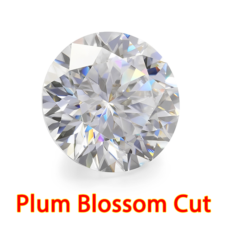 New Round 100 Faceted Cut Moissanite Loose Stones 0.5-5 Carat D Color Russian Bird's Nest Cut Moissanite Diamonds Stone With GRA