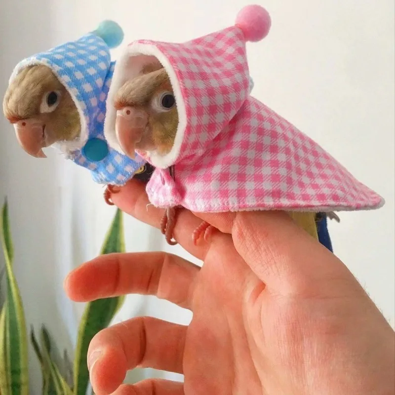 New Year Parrot Cloak Small Cloak Bird Clothes Double Thickened Cold Warm Xuanfeng Out Clothing Parrot Supplies