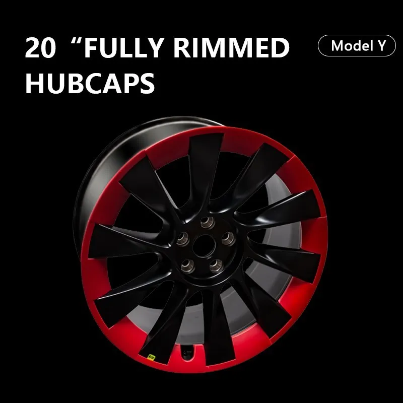 Tesla Model Y Hub Cap Patch 21 Inch Wheel Protectors ABS Car Decals Auto Exterior Accessories 2023 Car Sticker Accessory