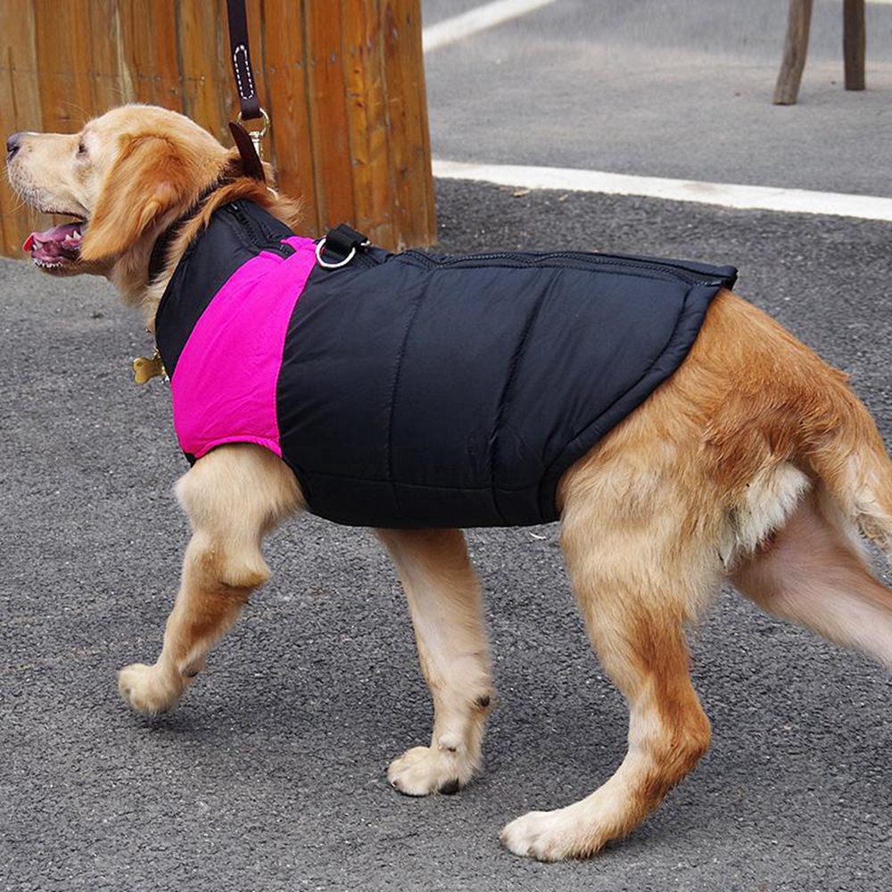 Winter Pet Dog Clothing Warm Big Dog Coat Dog Clothing Waterproof Pet Vest Golden Retriever Coat