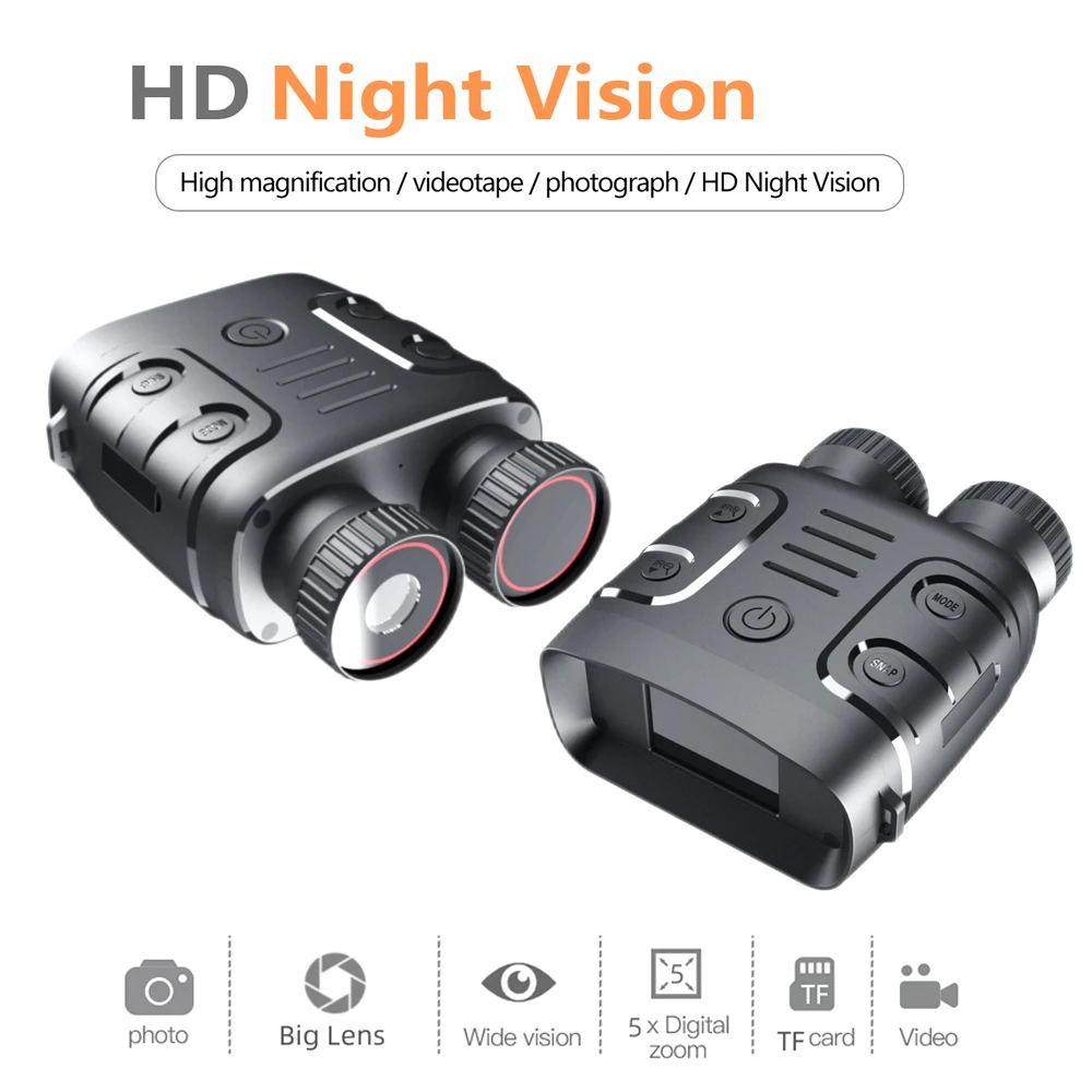 R18 1080P Binocular Infrared Night-Visions Device 5X Binocular Day Night Use Photo Video Taking Digital Zoom for Boating
