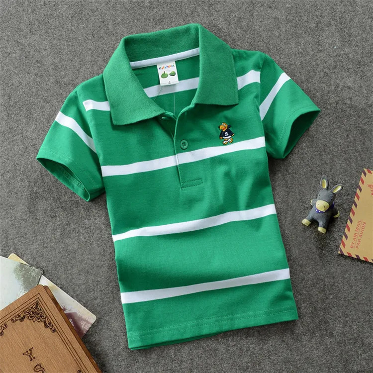 Summer Boys Polo Shirts Short Sleeve T-shirt For Kids Boy Bottom Solid Color Children Sweatshirts Baby Clothing 3-14T 240521