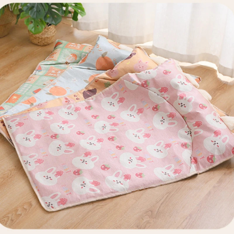 Summer dog mat pet cooling breathable dog bed cat mat portable with pillow small dog cooling mat 240523