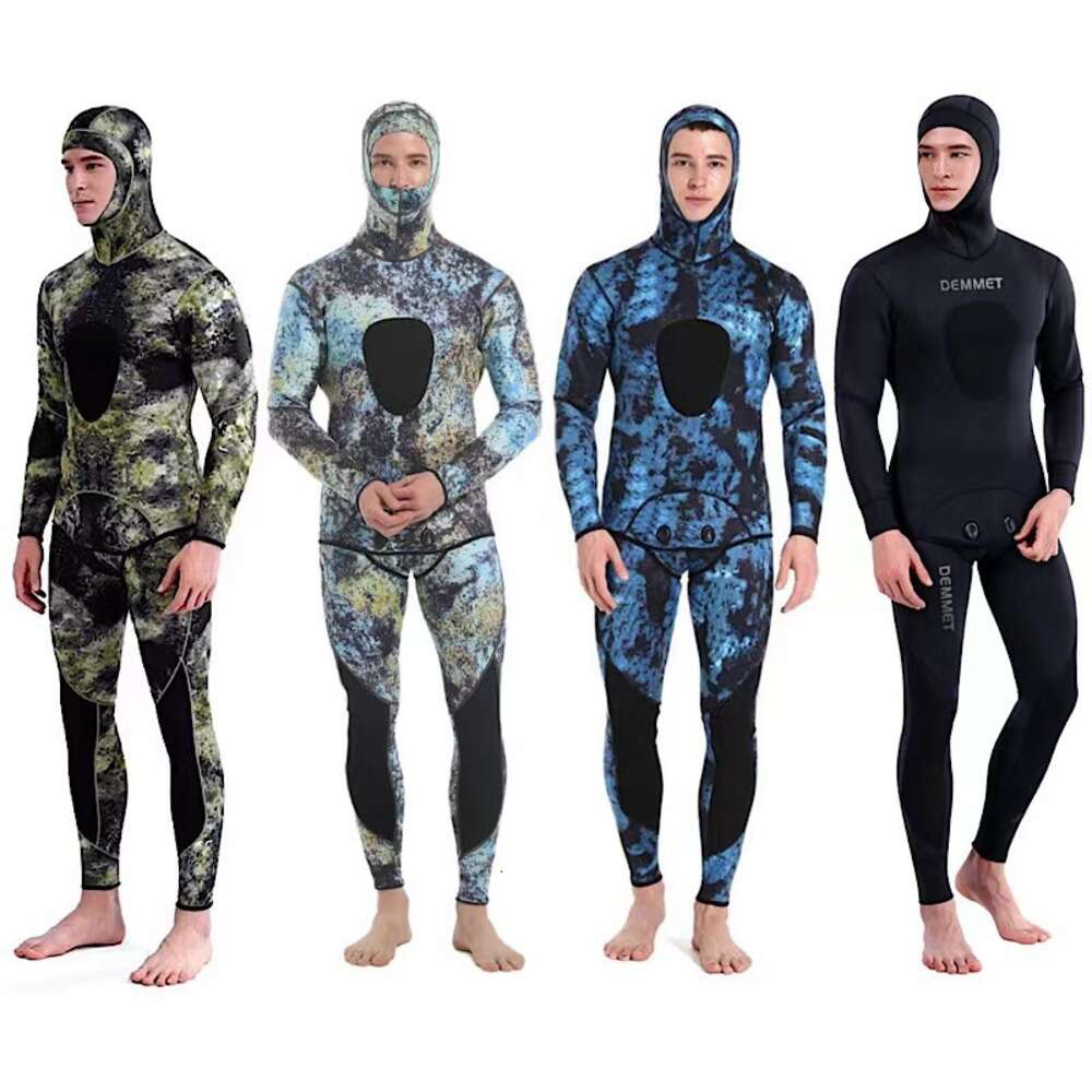 Ddmytiger New MM Fish Hunting Camouflage Chloroprene Rubber Split Diving For Men S Cold And Warm Free Surfing Suit H