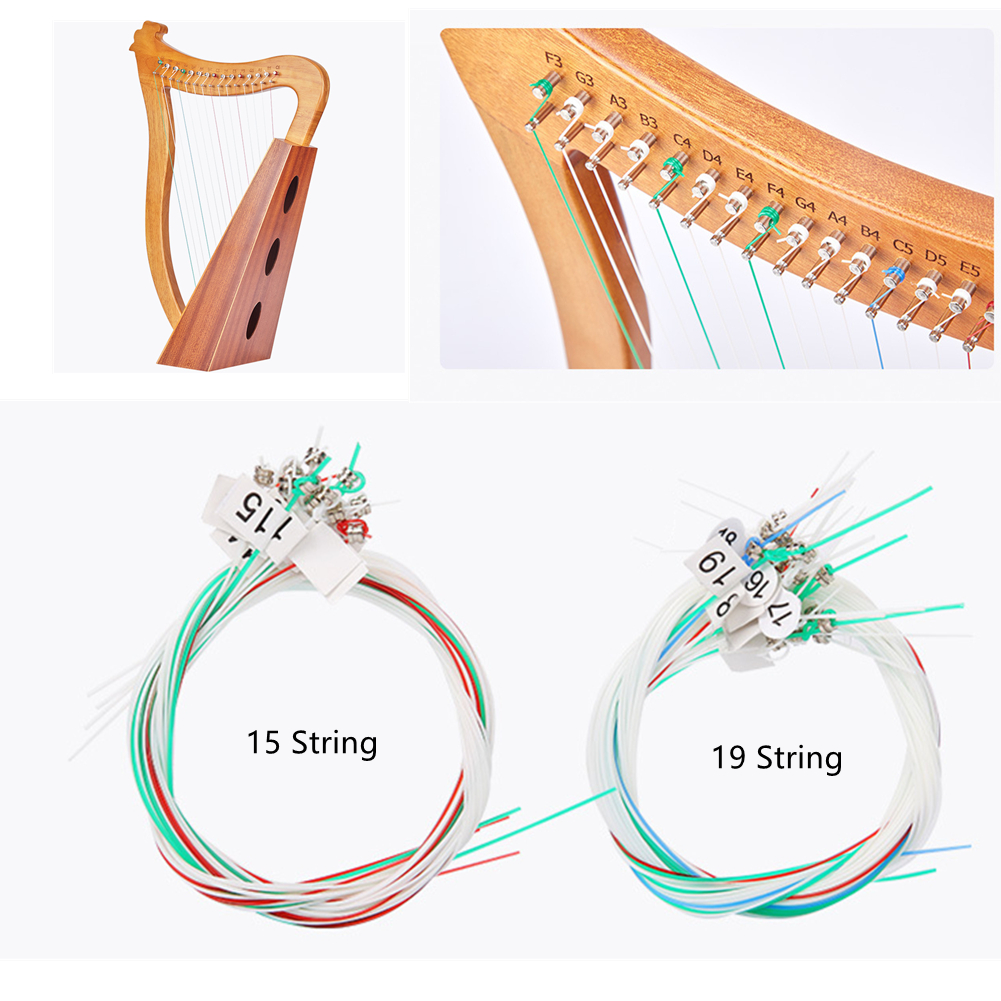 15/16/19/21/24 Lyre Strings Brass Strings Set Stringed Instrument Lyre Harp With Tuning Hit Sale Repalcement Tool For Beginner