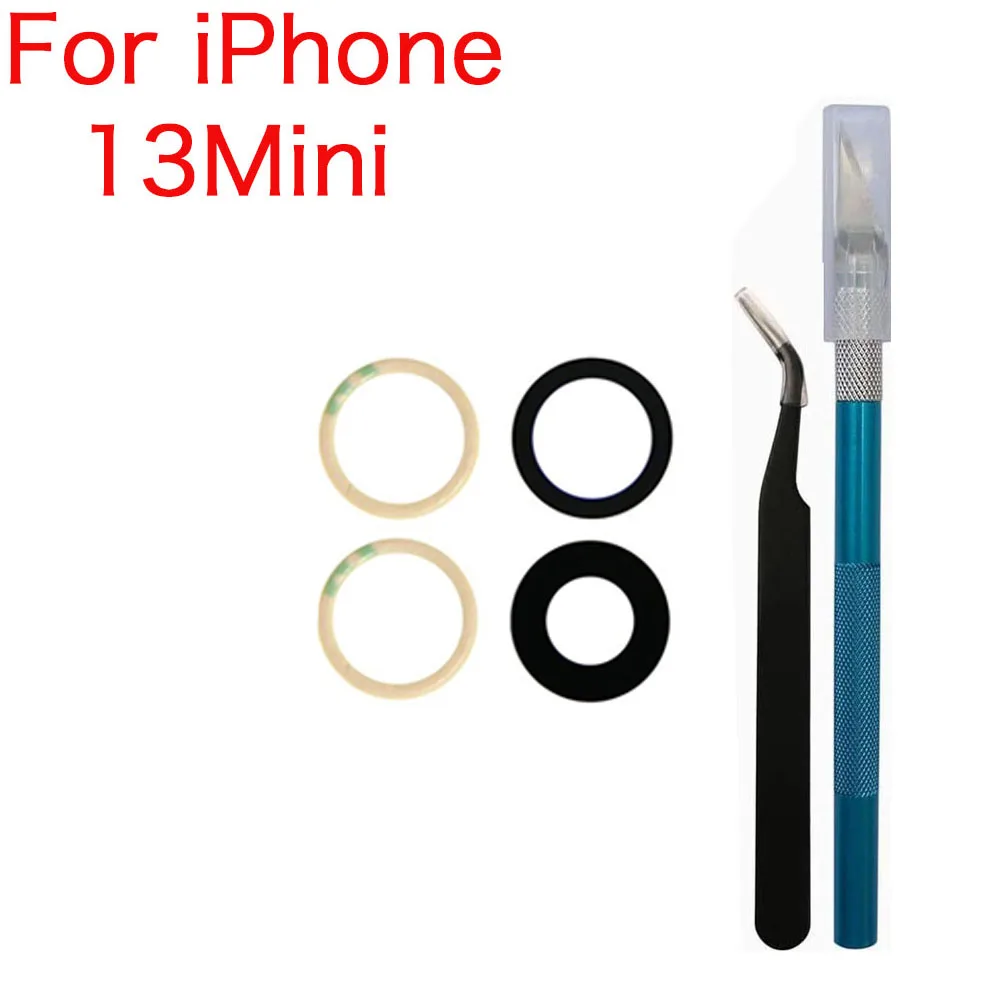 Back Rear Camera Glass Lens with Adhesive And Repair Tool Kit For iPhone X XR XS 11 12 13 Mini Pro Max Replacement