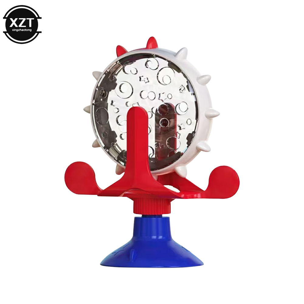 Interactive Treat Leaking Toy For Cat Small Dogs Slow Feeder Dispenser Puppy Funny Rotatable Wheel Improve IQ Kitten Accessories