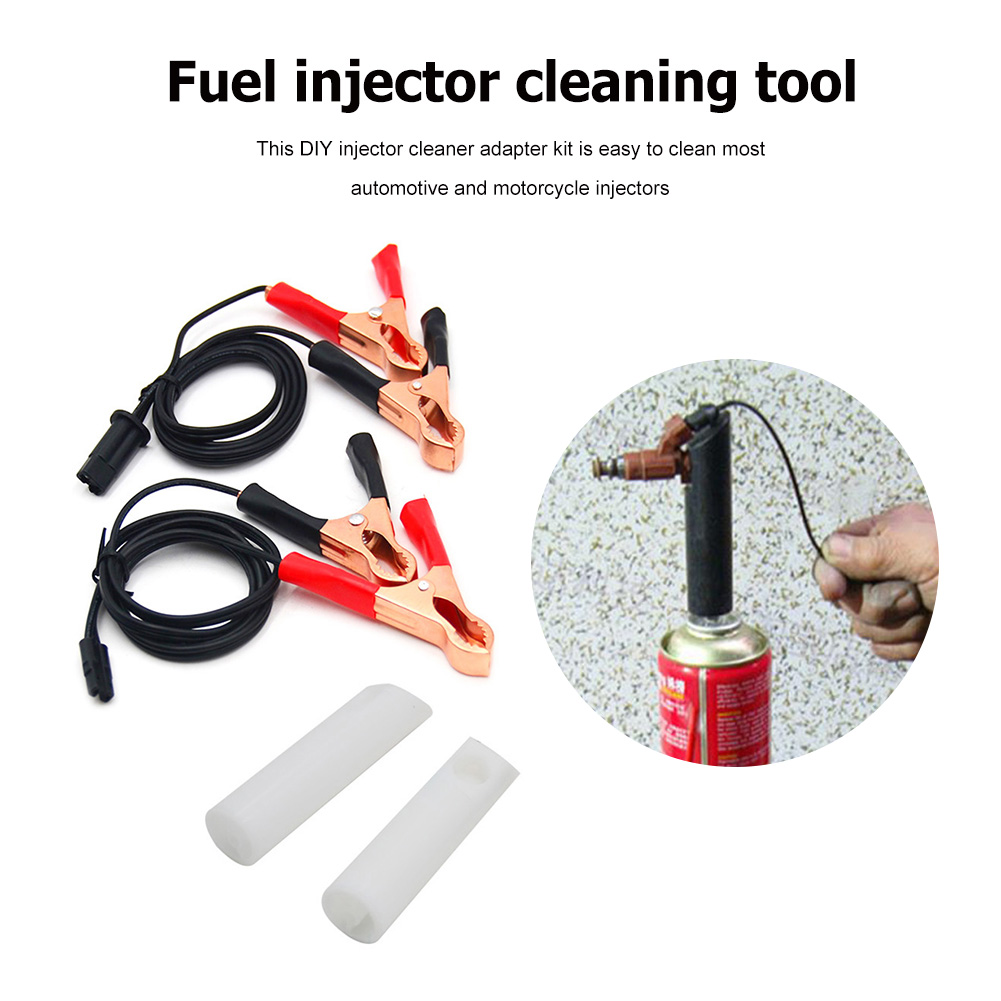 Professional Car Fuel Injector Flush Cleaner with 2 Power Cable Car Fuel Injector Wash Adapter Cleaning Tool For Auto Motorcycle