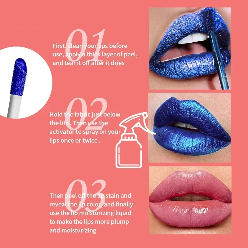 5 Colors Tear-Off new Liquid Lipstick Non-Stick Cup Matte Lip Tinting Waterproof 2025 Lasting Makeup Natural Peel Off Lip Gloss Cosmetics