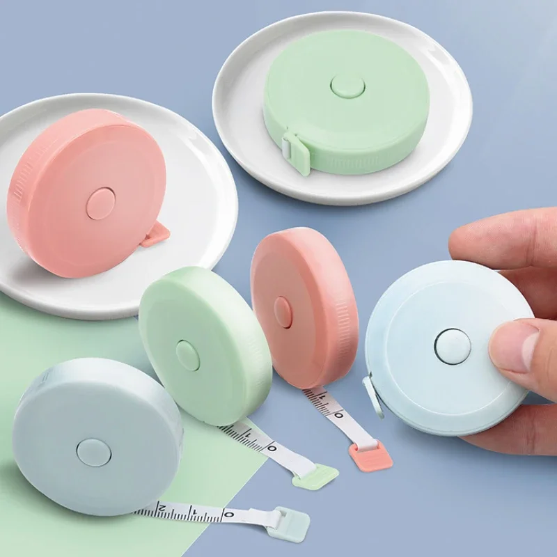 Solid Color Doubleside cm Inches Retractable Tape Ruler with Buckle for Tailor Soft Dressmaking Sewing Accessories 5