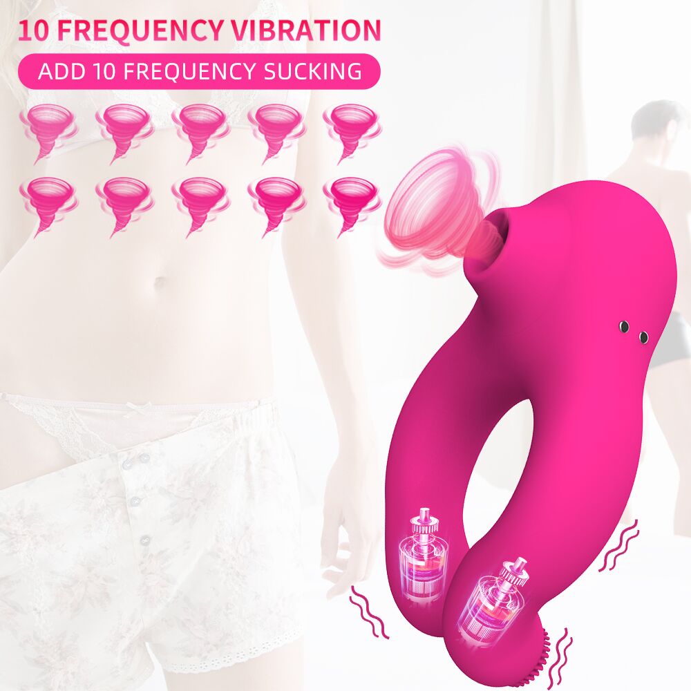 10 Frequency Sucking Vibrator Sex Shop Penis Ring Clit Sucker Cock Ring Adult Products Scrotum Massager Sex Toys for Couple