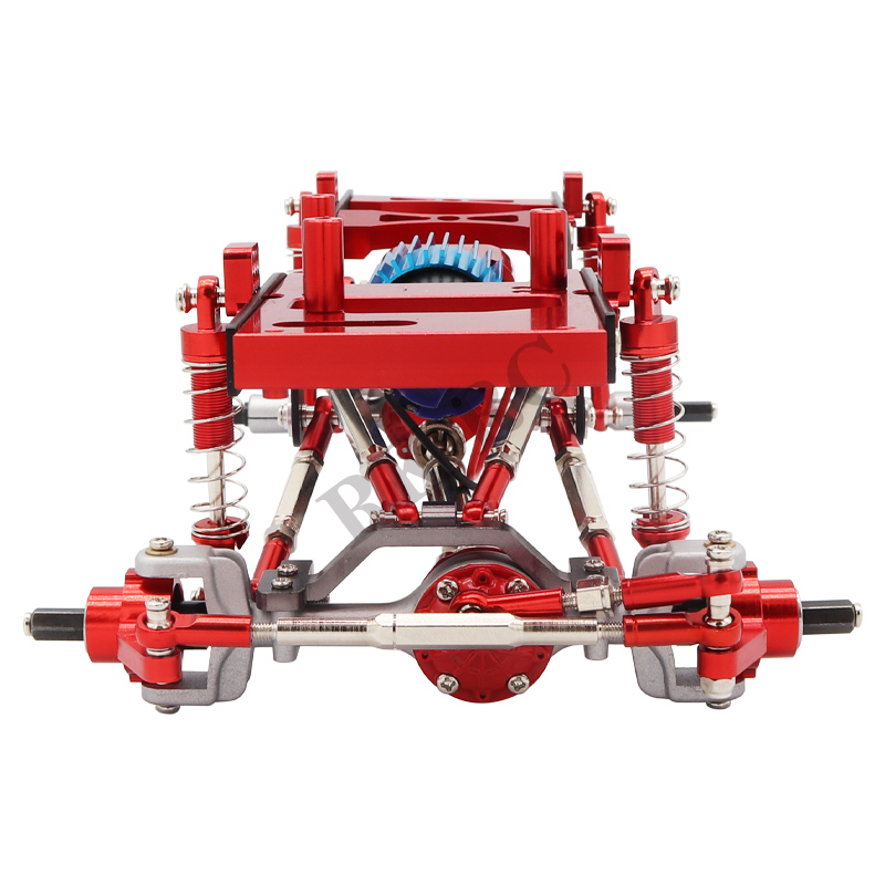 WPL Metal Frame Chassis Kit with Axle Gearbox Shock Tires for 1/16 C14 C24 C24-1 RC Car Upgrade Spare Parts Wheelbase Assemble