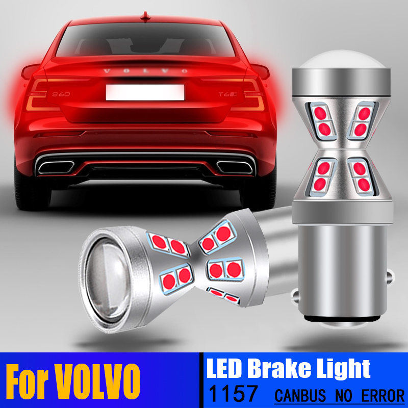2Pcs 1157 BAY15d P21/5W Lamps LED TAIL Brake Lights Canbus Error Free STOP Signal Bulbs For C30 V60 XC60 XC90 S40 S60 S80L