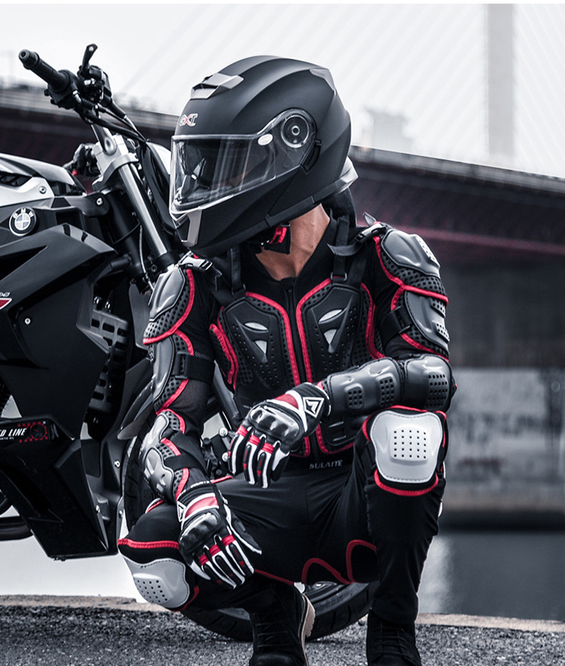 Newest Adults Motorcycle Full Body Armor Breathable Mesh Clothes Jacket Motocross Skating Snowboarding Sport Protector Clothing