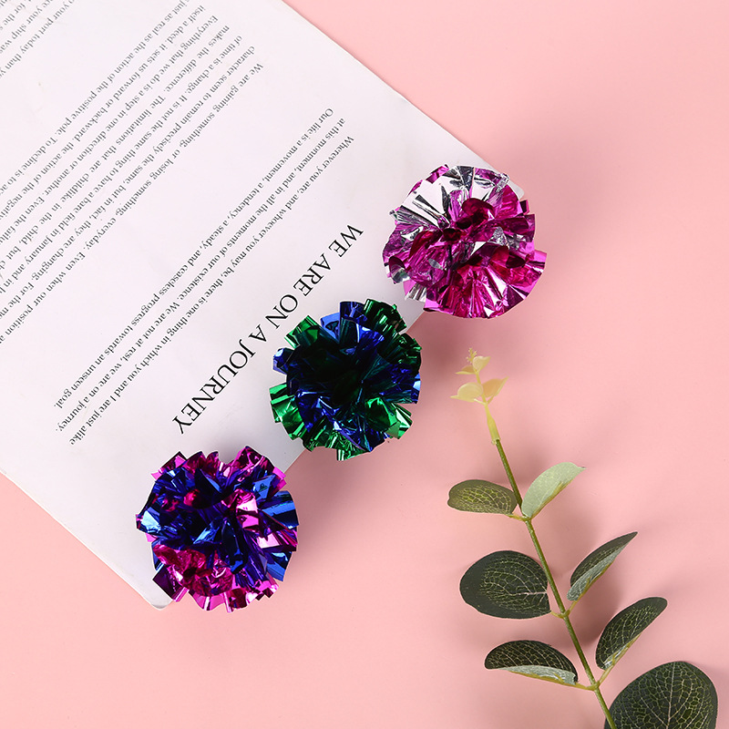 10 Pack 5.5cm Ringing Paper Ball Toys Interactive Products for Kitten Cat Accessories Pet Supplies Free shipping