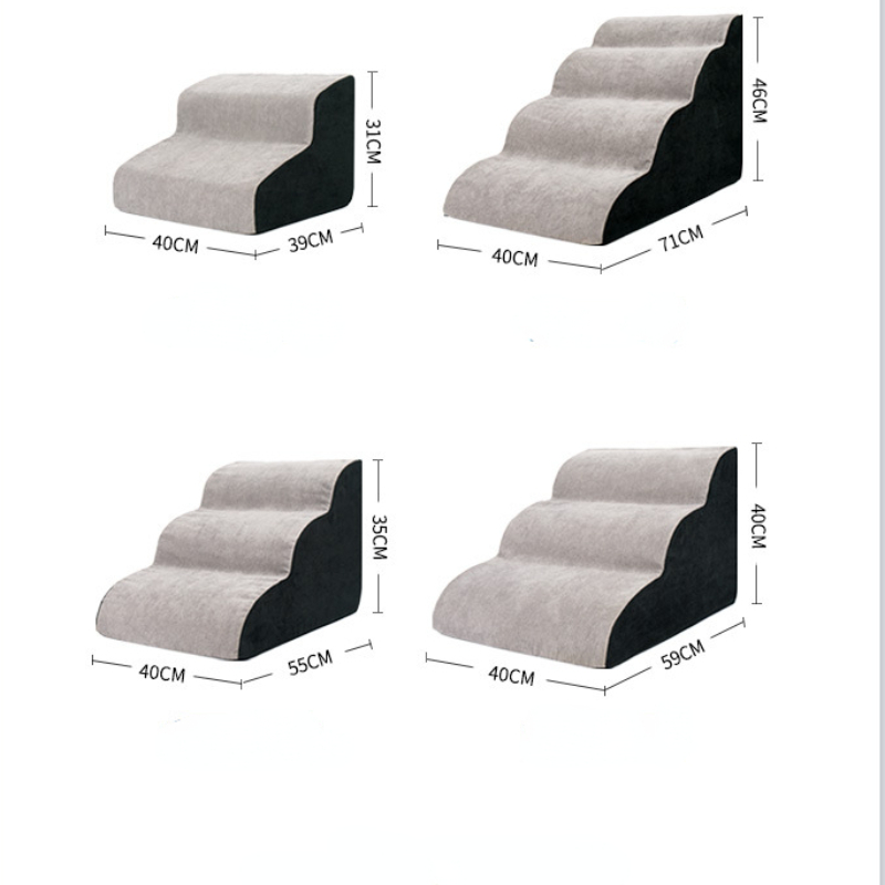 CAWAYI KENNEL Memory Foam Sofa 2/3/4 Steps for Small Dog Cat Ramp Ladder Anti-slip Bed Stairs Pet Supplies