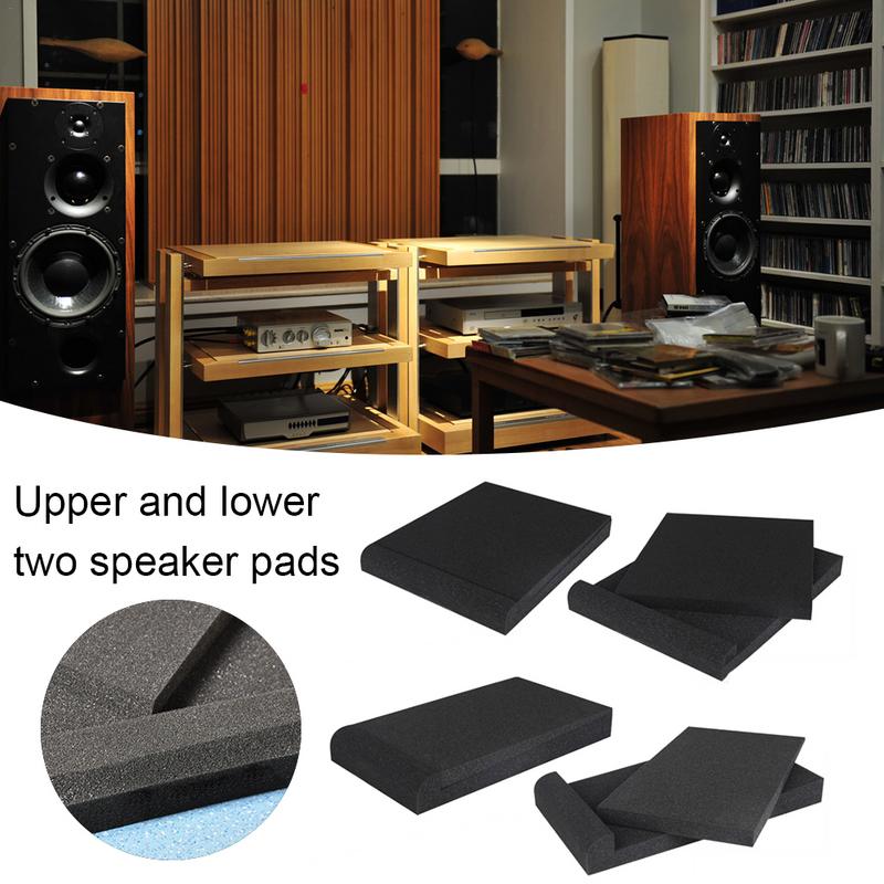 2pcs/1set Studio Monitor Isolation Pads High Density Acoustic Foam For Most Speaker Stand Piano Room Sound Reinforcement Cushion