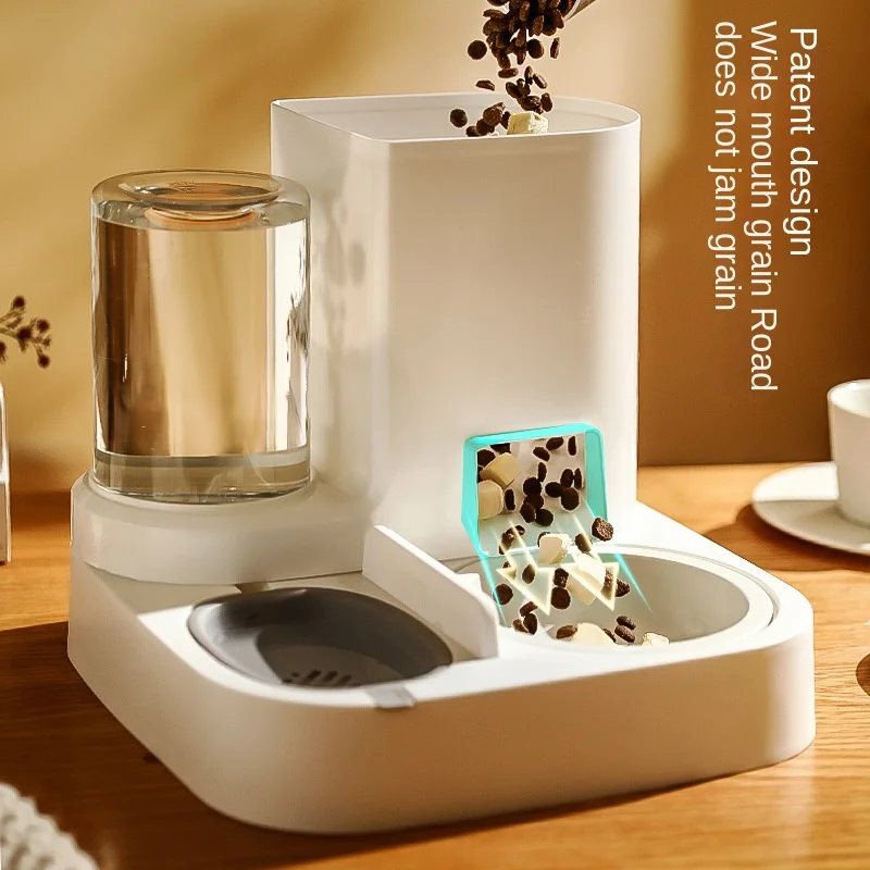 new 2025 Automatic Cat Feeding and Water Feeding Device, Dog Bowl, Cat Basin, 2-in-1 Water Dispenser, Cat Bowl, Pet Supplies
