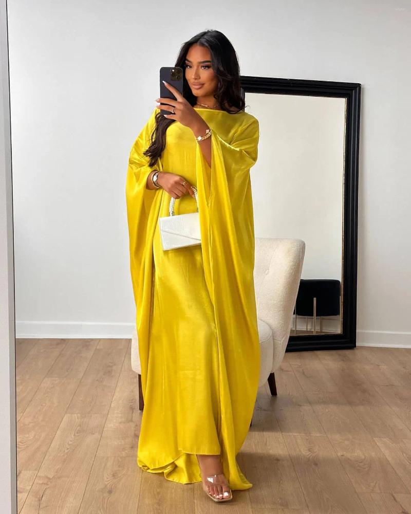 Ethnic Clothing Marocain Kaftan Women Batwing Sleeve Modest Dress Dubai Turkey Abaya Eid Mubarak Djellaba Islam Jalabiya Prayer Garemnt