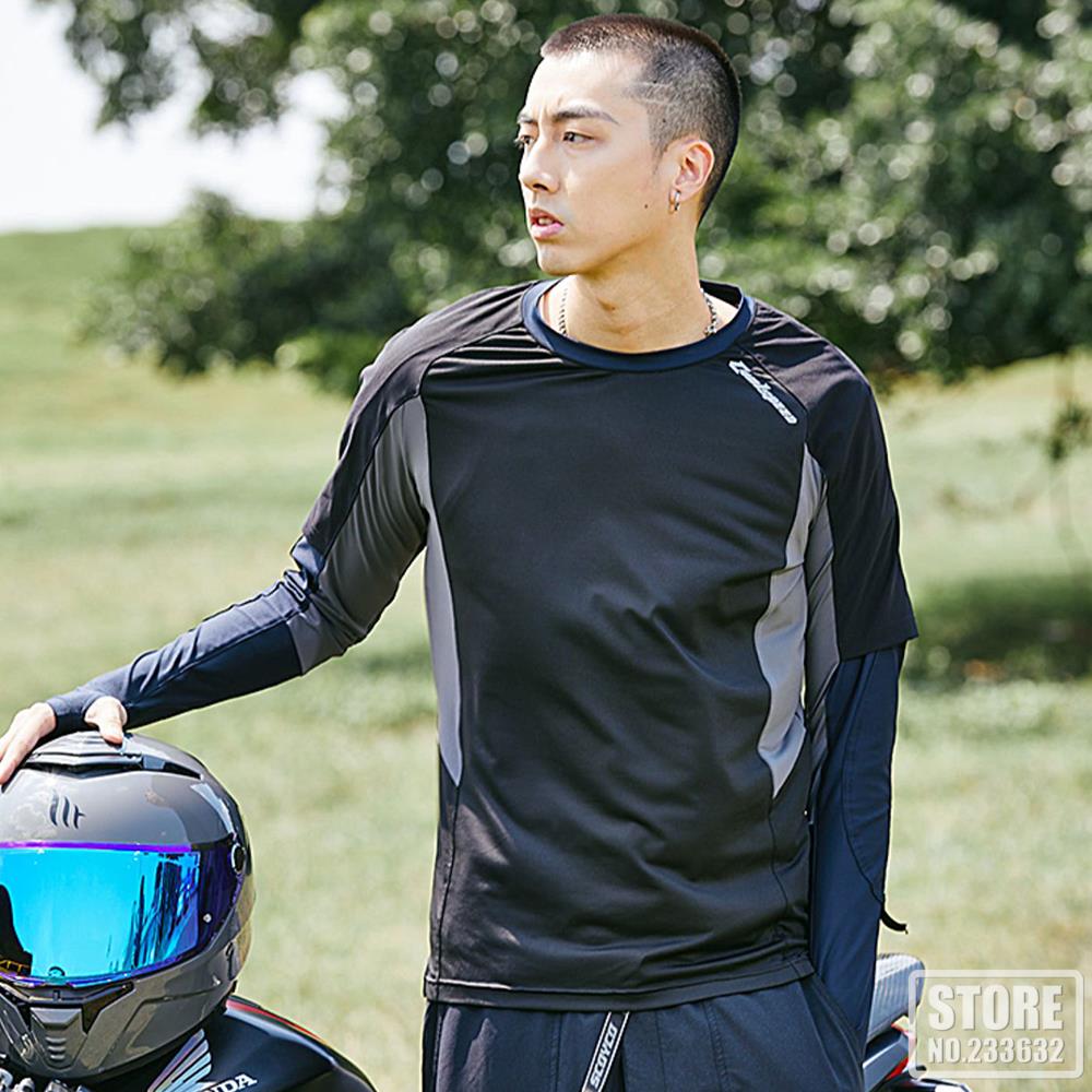 SCOYCO 2023 Motorcycle Shirt With CE Level 1 Protectors Motobike Shirt Cross Country DH Bike Motocross Racing Jersey Quick Dry