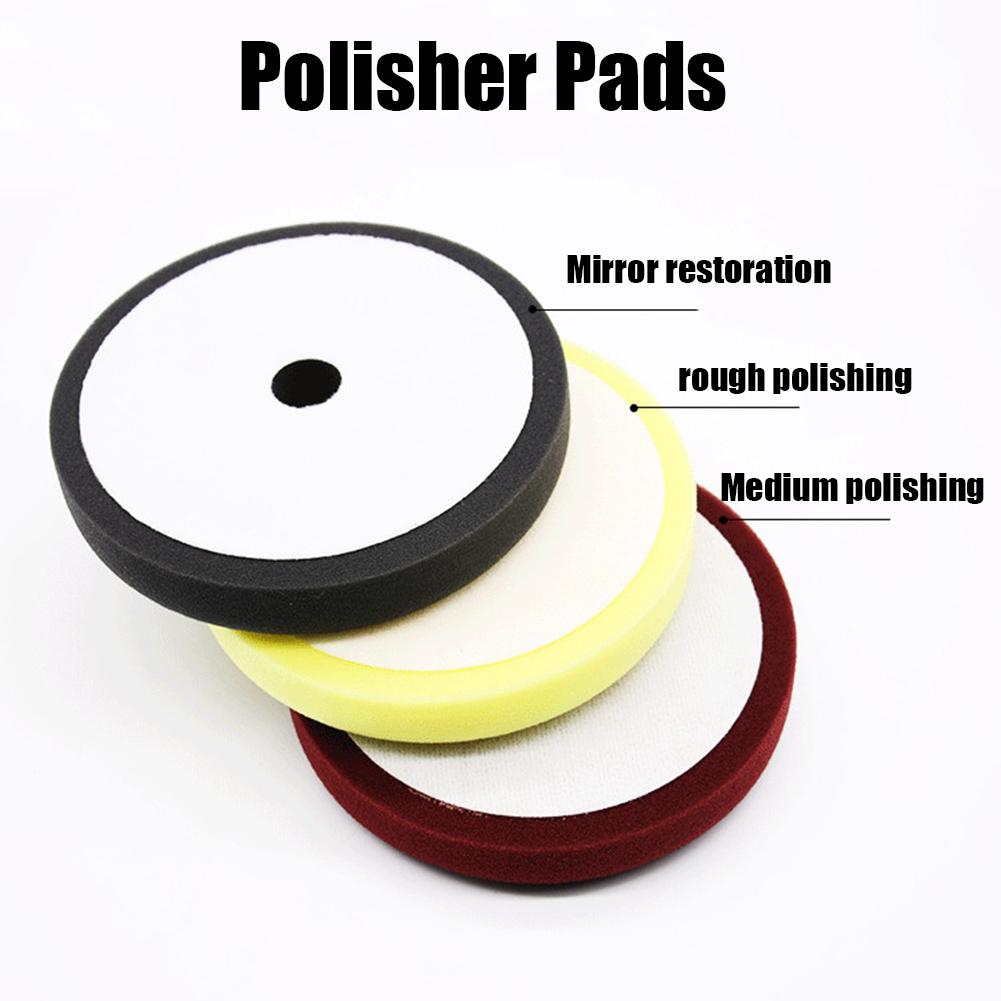 6inch Imported Sponge Polishing Pad Car Waxing Buffing Polisher Pad Sponge Flat Sanding Pad Car Maintenance Accessories