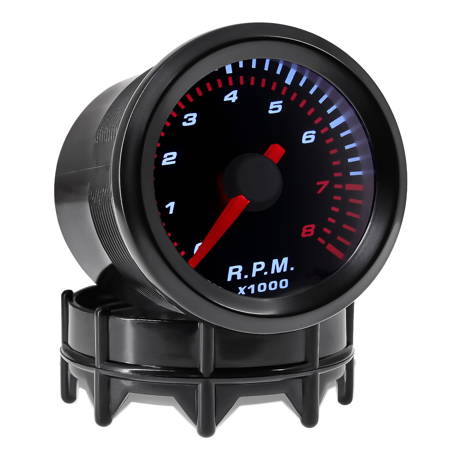 HD 52mm Smoke Lens Auto Tachometer White LED 0-8000 RPM Meter Car Boost Gauge Bar Psi Vacuum Water Temp Oil Pressure Gauge