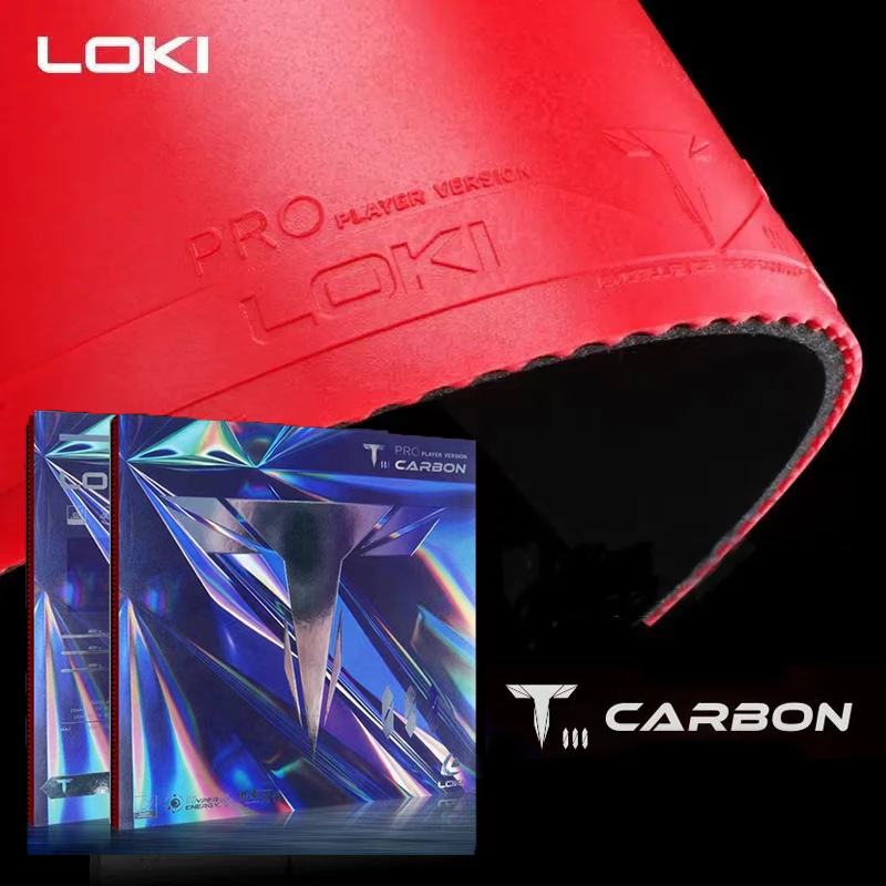LOKI T3 Astringent rubber ITTF Approved Carbo Sponge Table Tennis Rubber Pips-in Hard Non-sticky Pingpong Rubber for Fast Attack