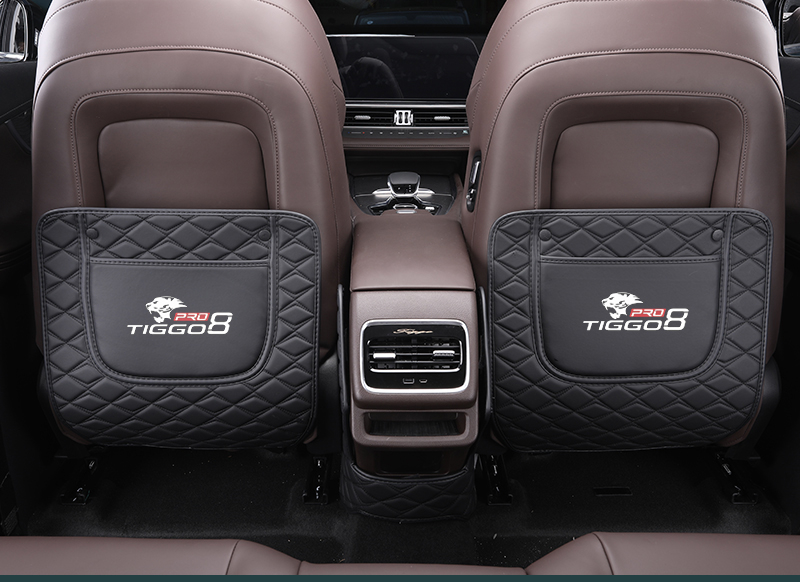 Accessories For Chery Tiggo 8 Pro 2022 Leather Anti-Child-Kick Pad Car Waterproof Seat Back Protector Cover Mud Storage Bag
