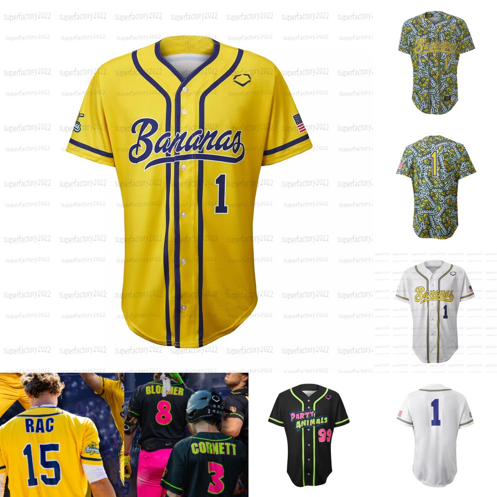Savannah Bananas baseball jerseys Custom Any Name Number Mens Womens Mix Order Youth S-XXXL