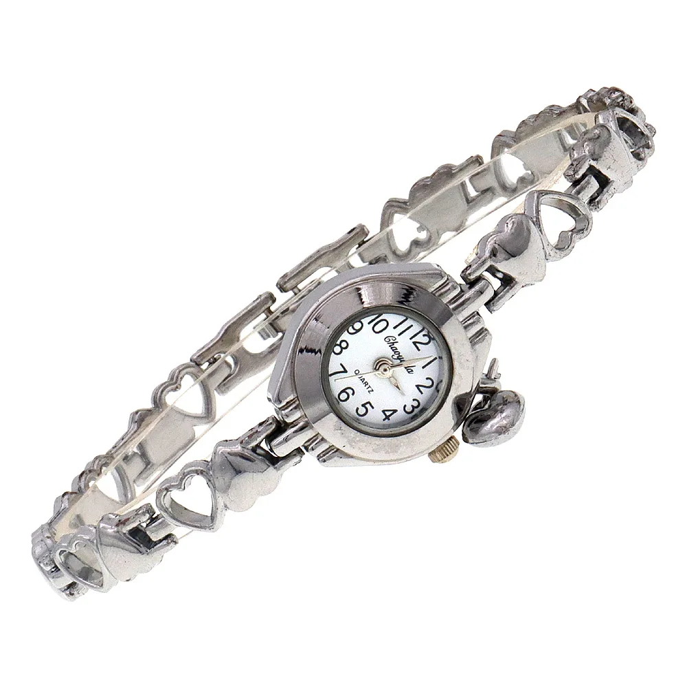 Women Bracelet Watch Heart Golden Relojes Small Dial Quartz leisure Watch Popular Wristwatch Hour female ladies Elegant watches