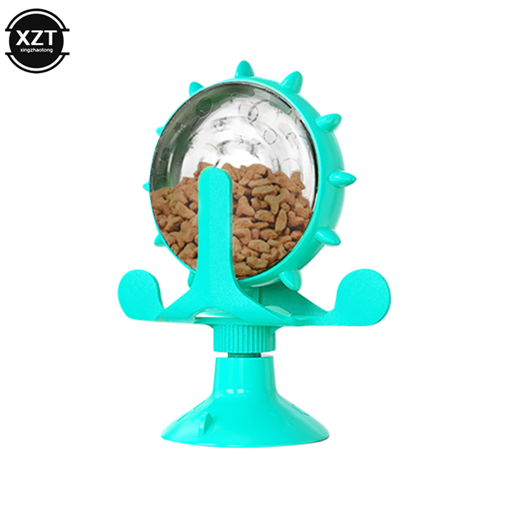 Interactive Treat Leaking Toy For Cat Small Dogs Slow Feeder Dispenser Puppy Funny Rotatable Wheel Improve IQ Kitten Accessories
