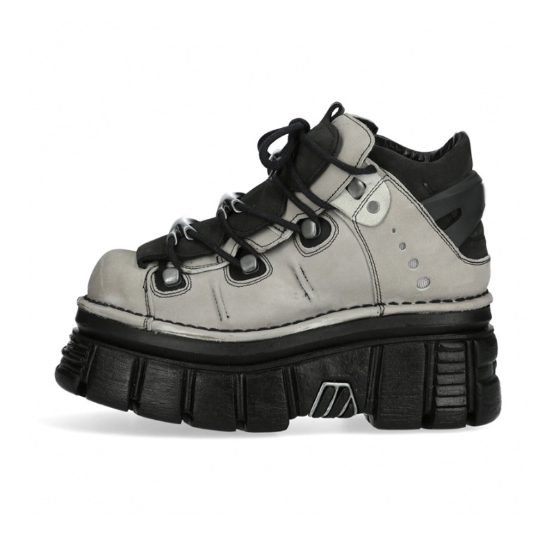 5160f Punk Style Sneakers Platform Woman Creepers Female Casual Flats Metal Decoration Thick New Bottom Women Tennis Shoes 45