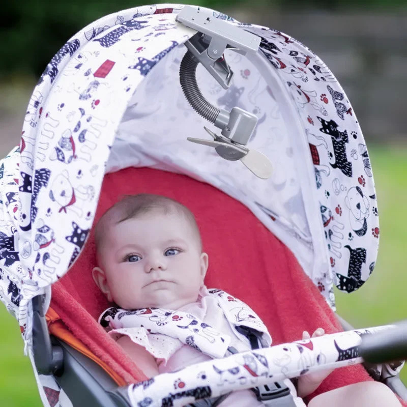 Travel Portable Stroller Clip Fan Summer Selling Baby Stroller Fan Mini Electric Fan Outdoor 240516