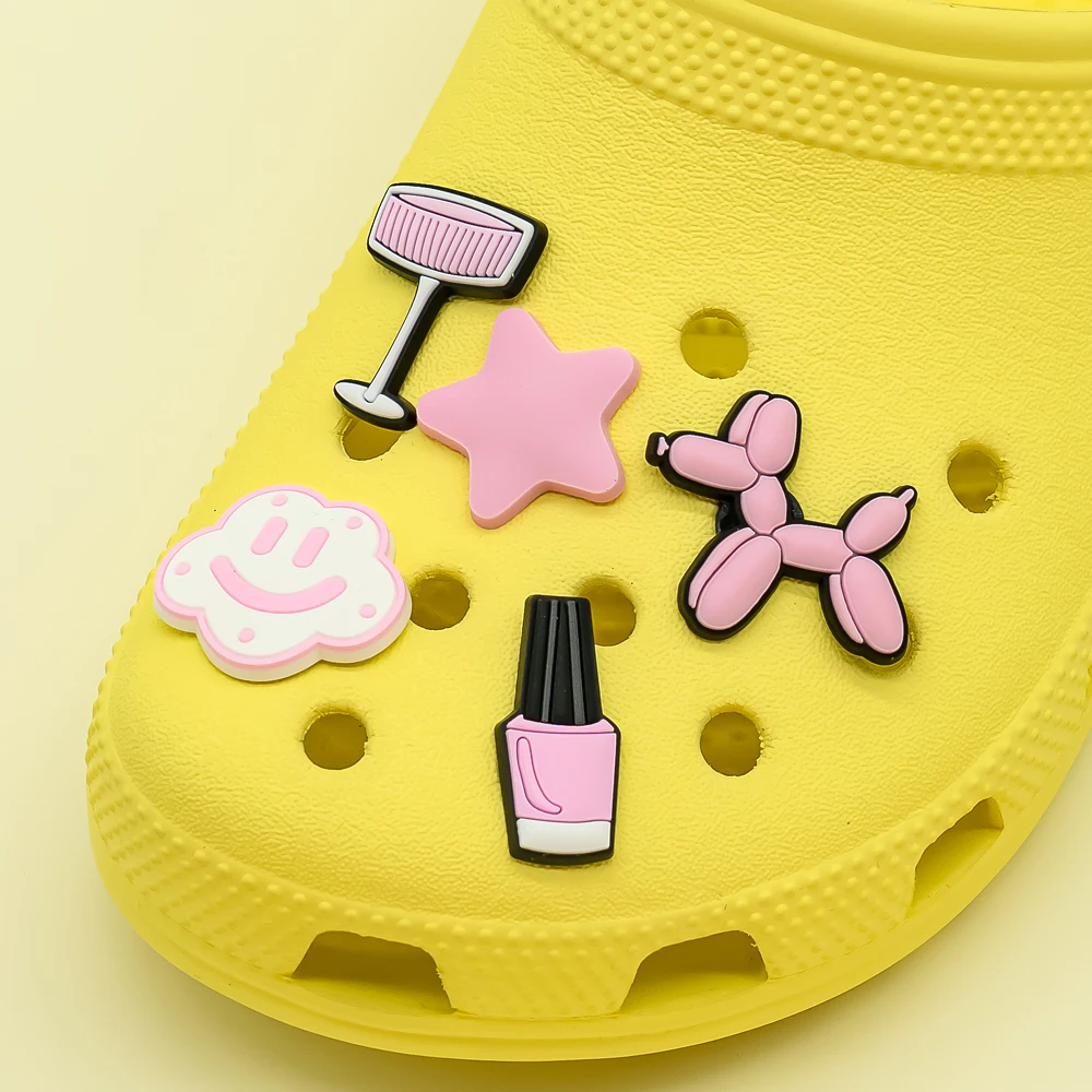 1pcs Casual Style PVC Shoe Charm for Accessories Pentagram Cosmetics Shoe Clips Decorations Buckle Sunglasses Hat Pins Clog