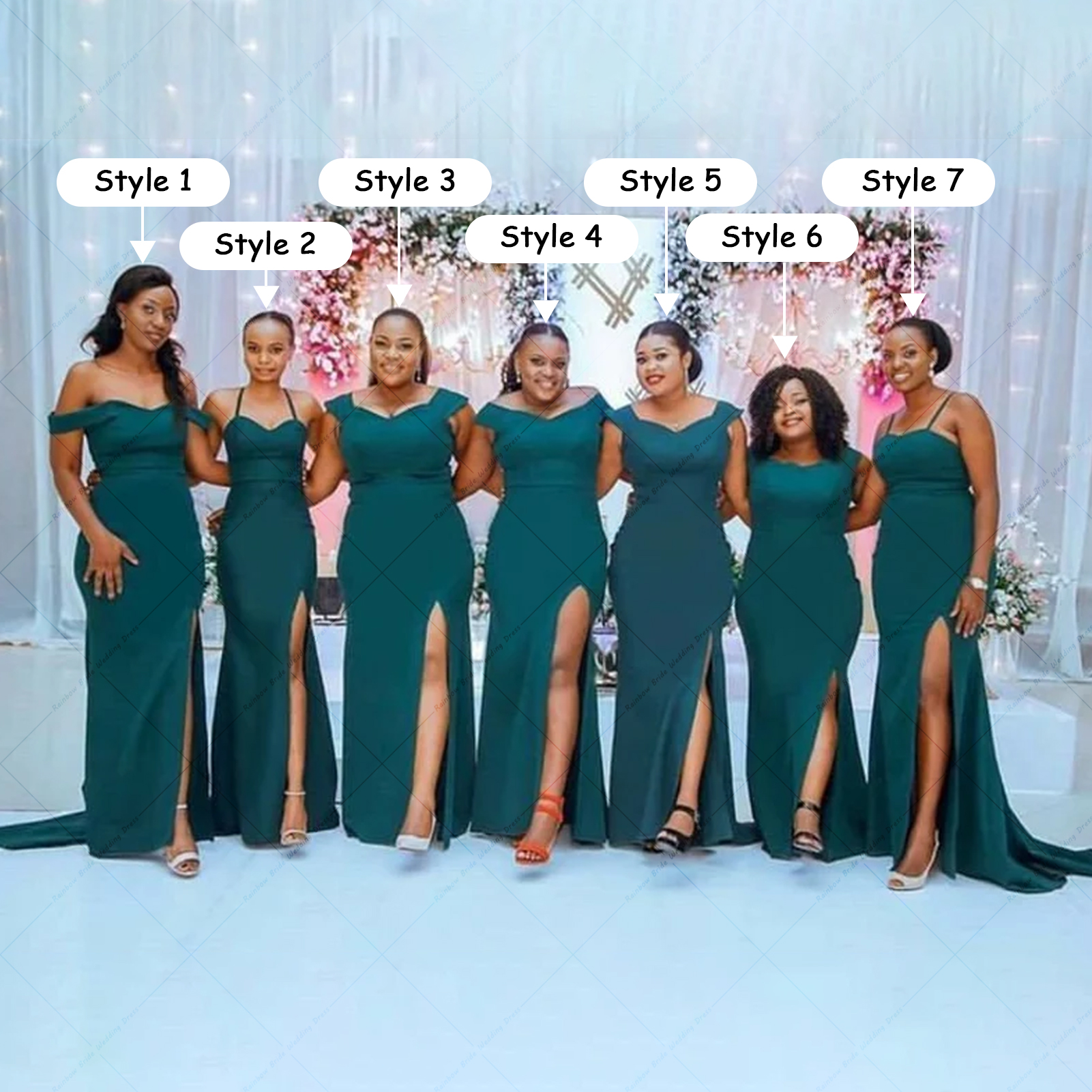 Vestido de dama de Honor sin mangas personalizado, Sexy, abertura lateral, Vestidos de fiesta de boda, tren, dama de Honor, Vestidos Para Bodas