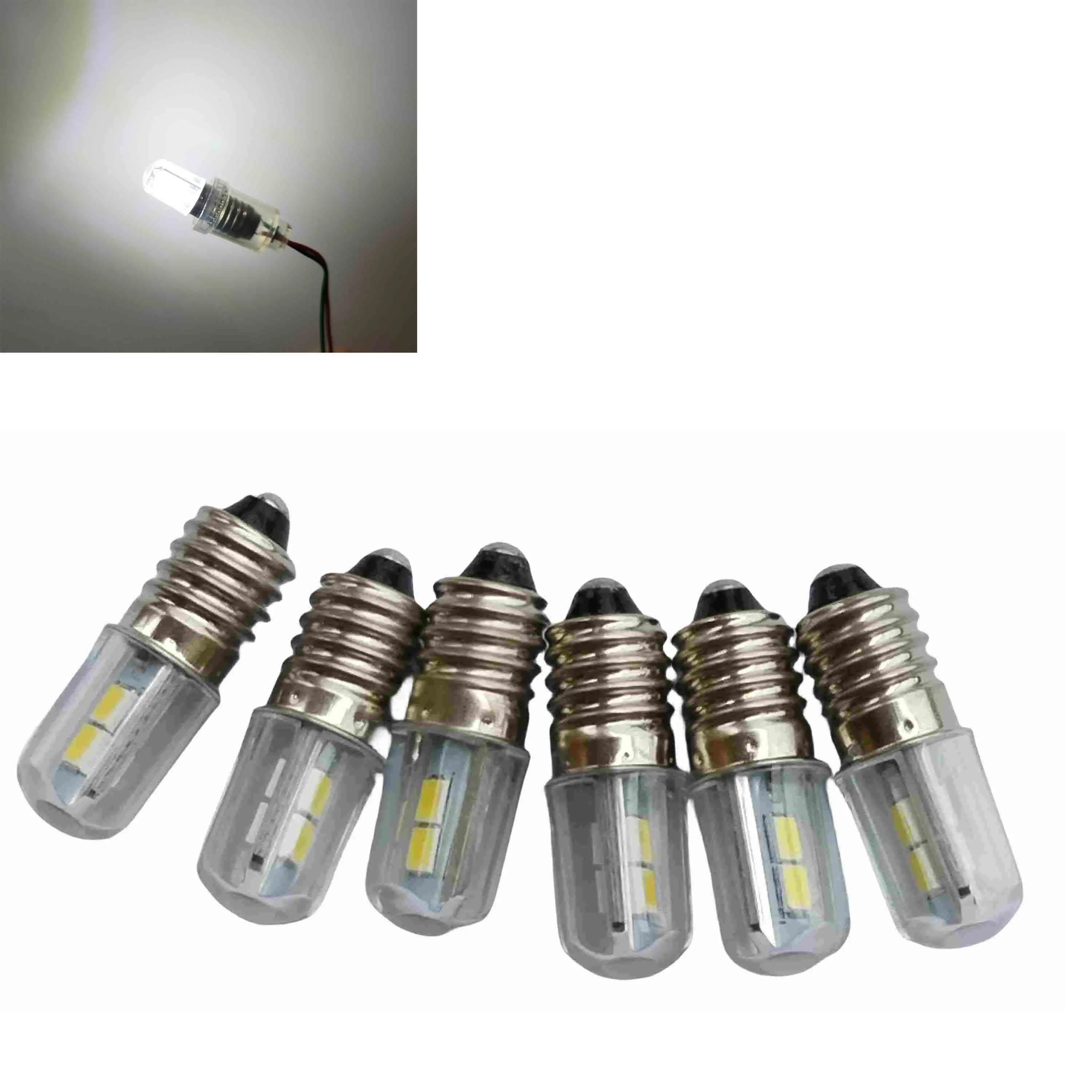 3V 3volt E10 Led bulb 3V Upgrade Bulbs 4LED Lamp Replacement for Torch Flashlight Headlight Motor Bicycle LED bulbs