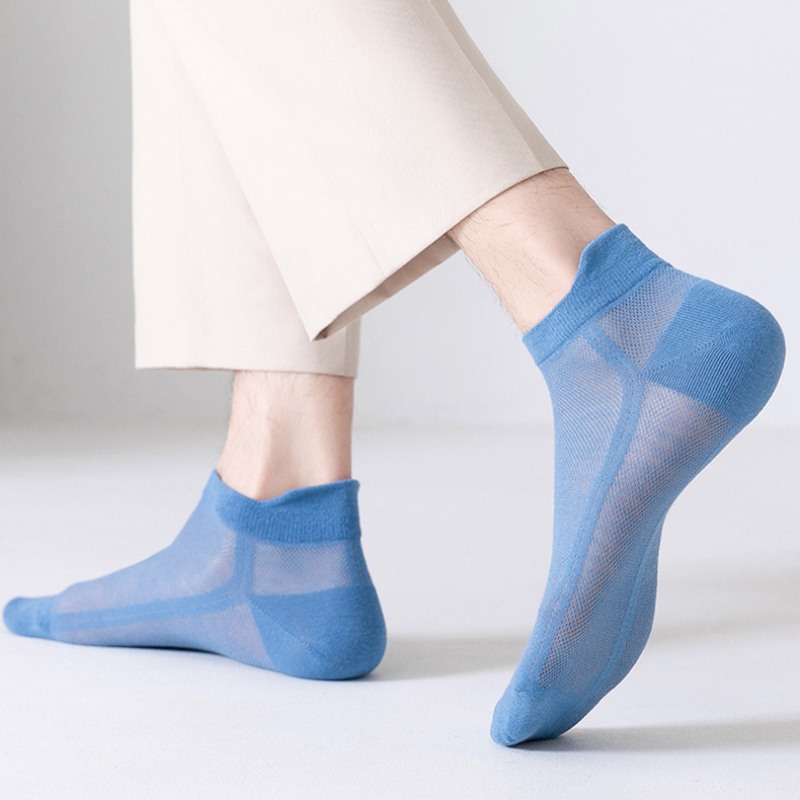 Women's Athletic Socks Sports Wear Mesh Breathable Short Socks For All Seasons Thin And Sweat Absorbent Fashion Anti Friction