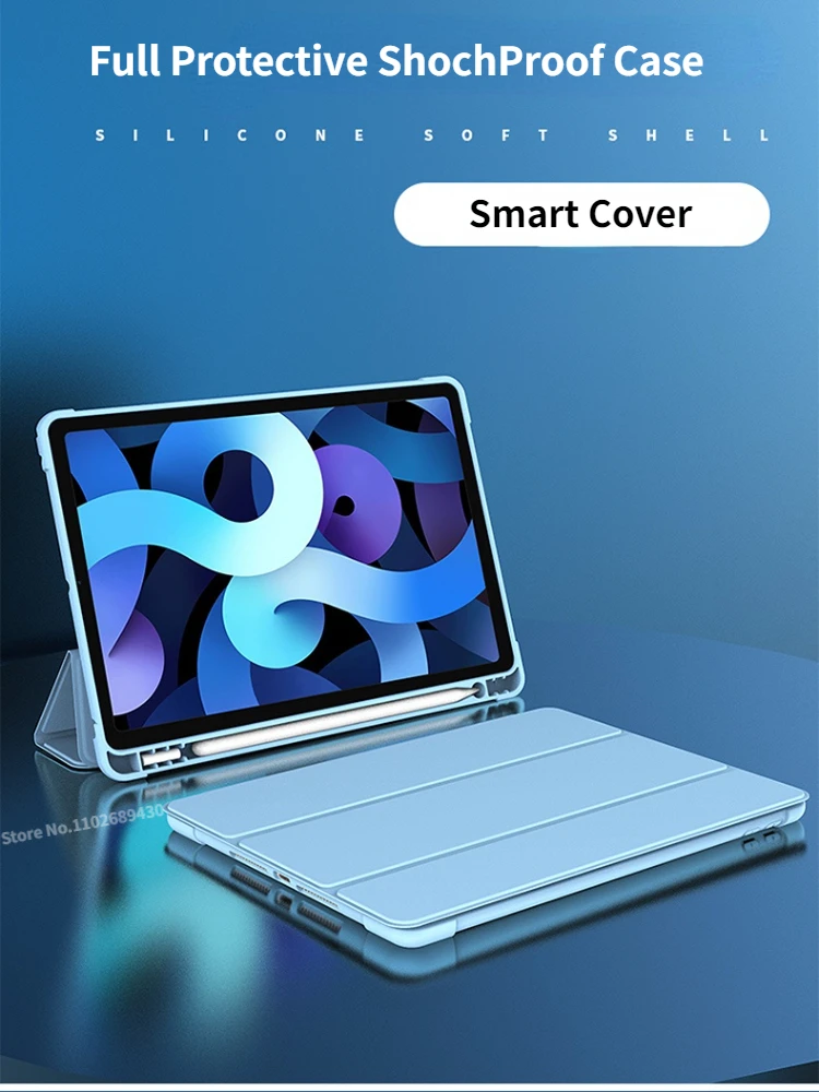 Case for iPad new Air 1 Air 2 A1474 2025 A1475 A1566 A1567 Smart Cover with Pencil Holder iPad 9.7 5th 6th Gen 2017 2018 Funda coque capa