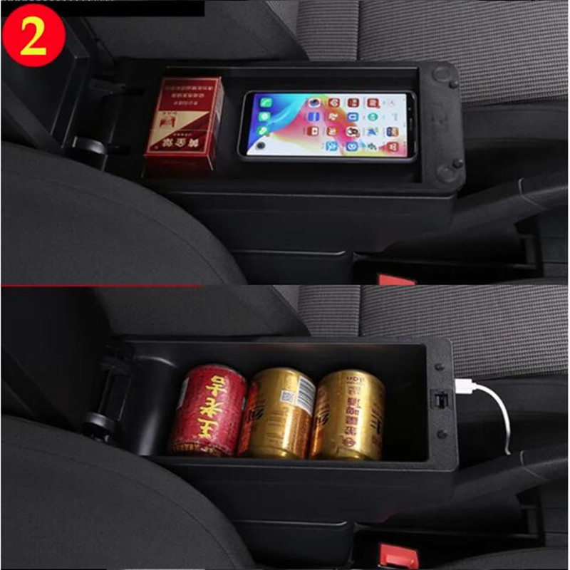 For Volkswagen Polo Armrest box For VW Polo 9N 3 Car Armrest box 2002-2009 Retrofit parts Storage box car Interior accessories