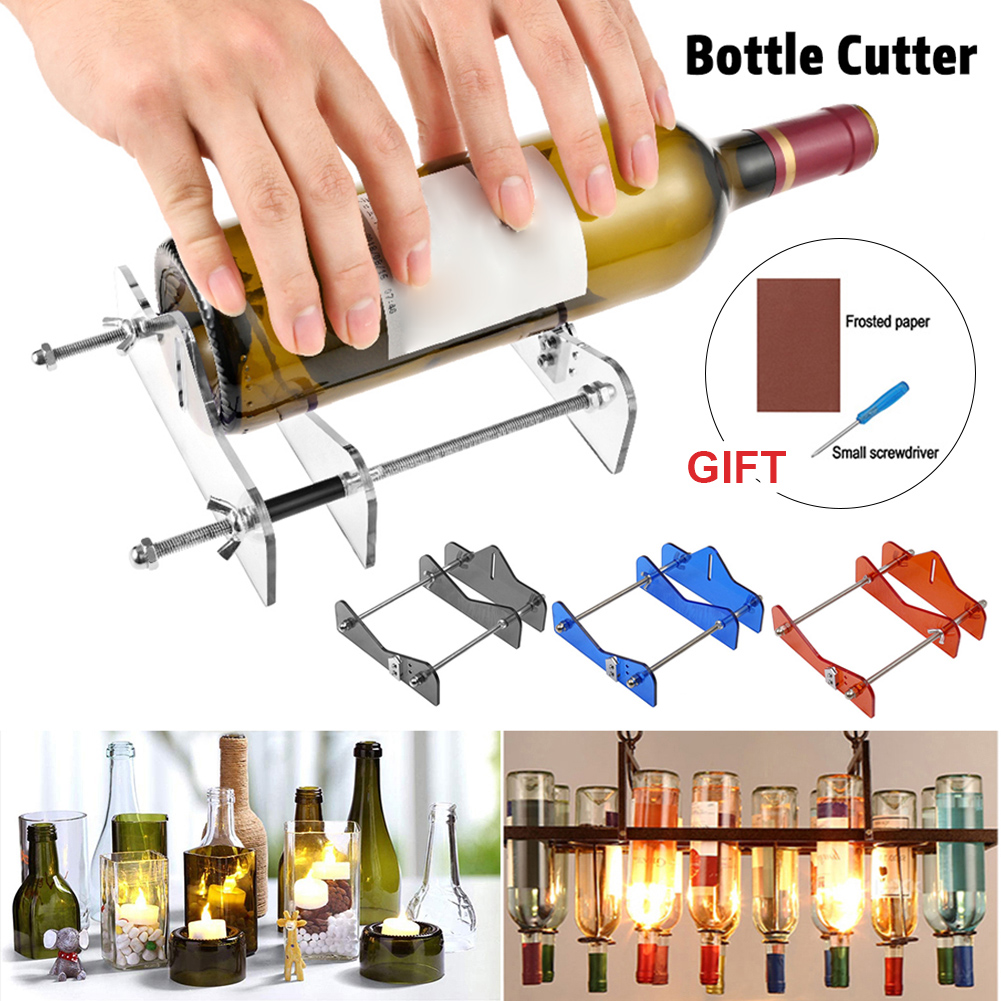 Glass Bottle Cutter Acrylic Adjustable DIY Bottle Cutting Machine for Wine/Beer Bottles