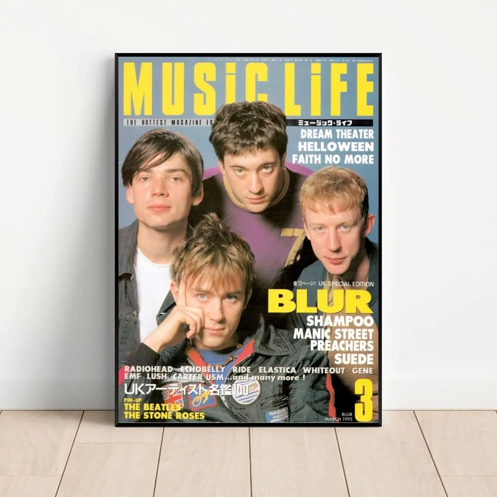 Band Musik Rapper Blur Poster 2025 Kraft new Club Bar Paper Vintage Poster Wall Art Painting Bedroom Study Stickers