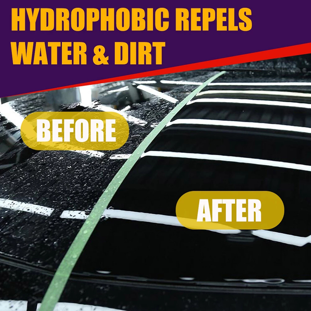 2PCS 10H Car Liquid Ceramic Coat Super Hydrophobic Glass Coating Set Polysiloxane and Nano materials Car Polish