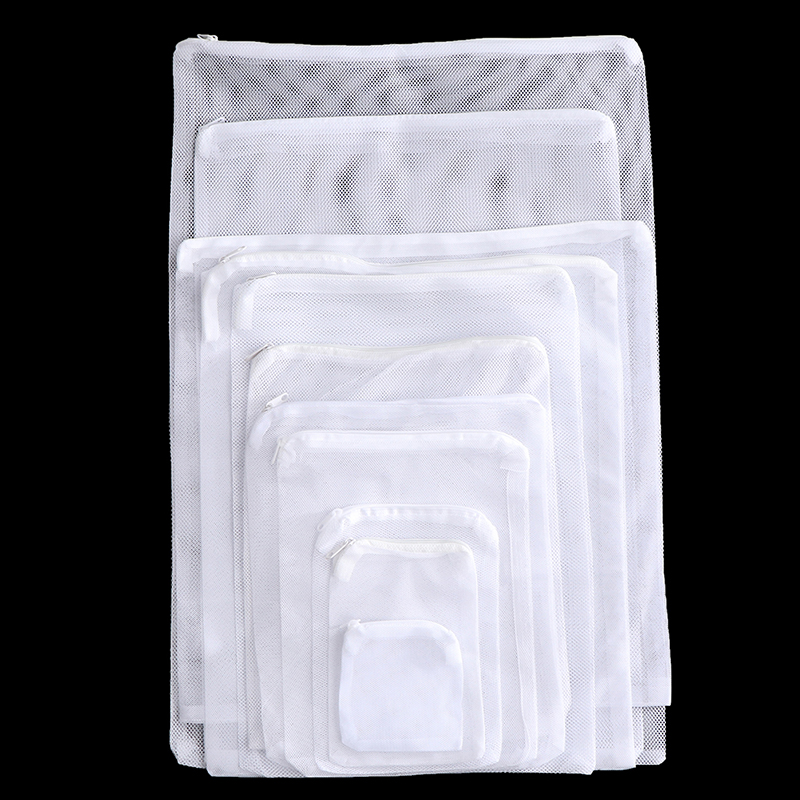 1pc Aquarium Filter Bags Reusable Fine Filter Media Bags With Zipper For Fresh Saltwater Tanks Resins Filter Activated Carbon