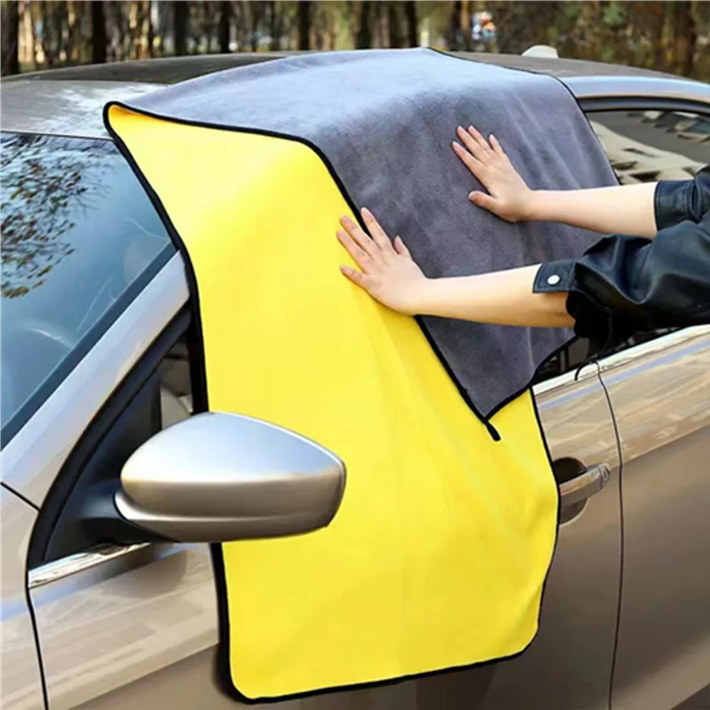Car 2025 Microfiber Cleaning new Towels Thicken Double Layer Soft Drying Cloth Towel Car Care Detailing Towel Wash Rags 60X160CM