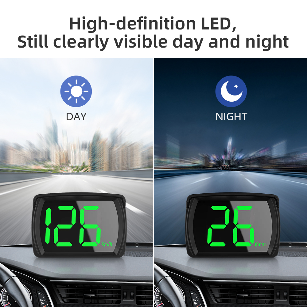New Universal HUD Head Up Display GPS Digital Speedometer Big Font Speed Meter KMH MPH for All Car Truck Plug and Play Auto Part