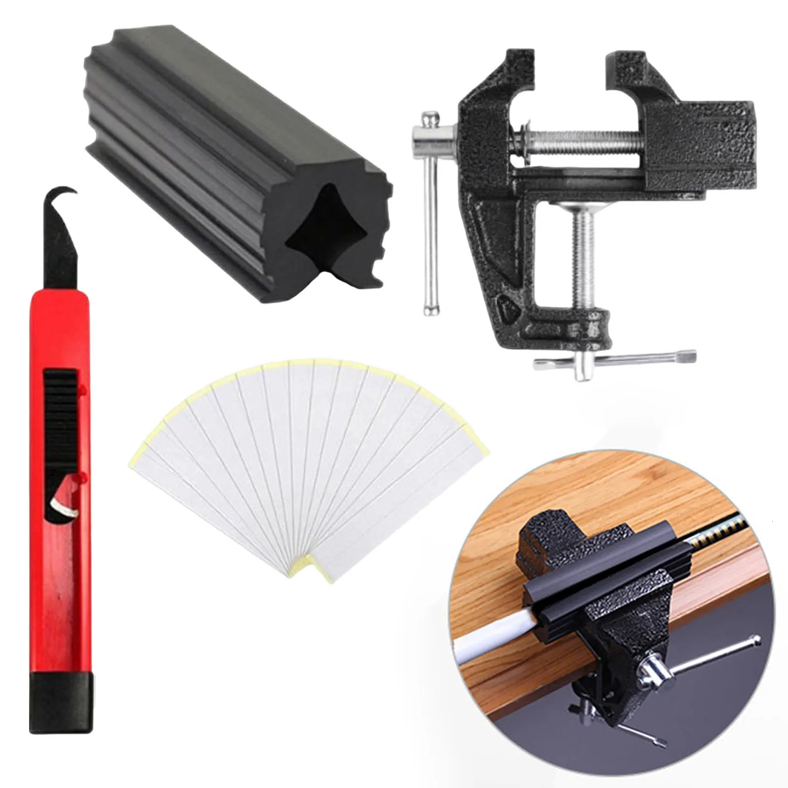 Professional Golf Club Grip Kit Grip Tape Strips Vise Clamp Fixtures Club Cover Removal Regripping Repair Set Replacement 240518