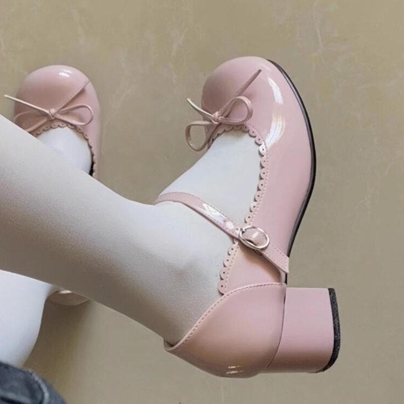 Women's AIYUQI Lolita 2024 New Japanese Bow Preppy Style Girls JK Asahi Mary Jane Shoes Women d9ea