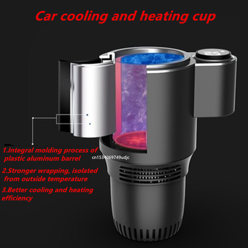 Upgraded Car Heating Cooling Cup 2-in-1 Car Office Home Driving Cup Warmer Cooler Smart Mug Holder Tumbler Car Accessories