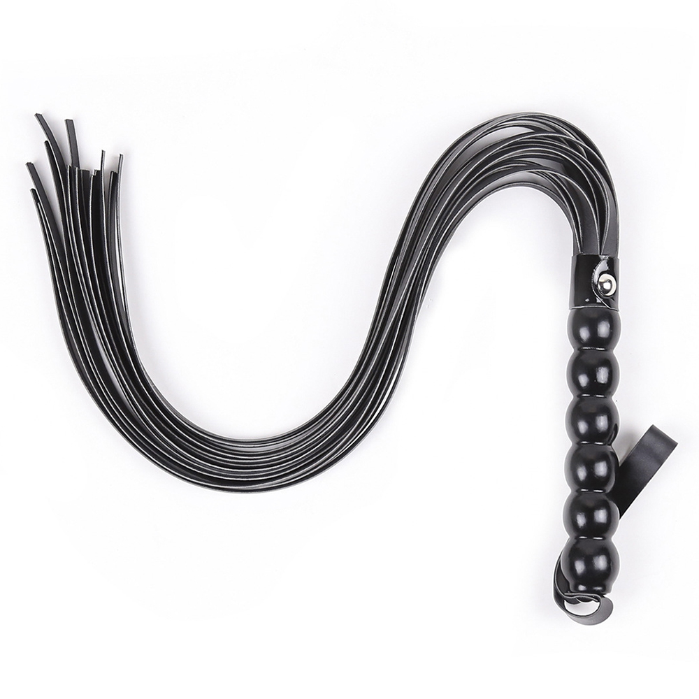 2023 New 63CM Bullwhips PU Leather Custom Horse whips 6 Beads Handle with Wrist Strap