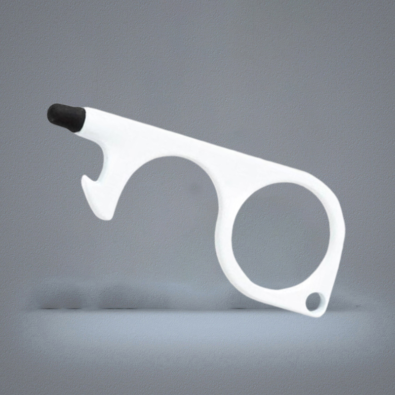 Pins Brooches Metal Safety Touchless Door Opener Press Elevator Tool Stylus Key Hook Portable Bottle Openers Hands Tools Keychain
